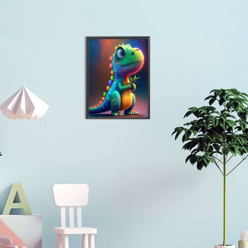 Cute Pet Dinosaur - Full Round Drill Diamond Painting 30*40CM