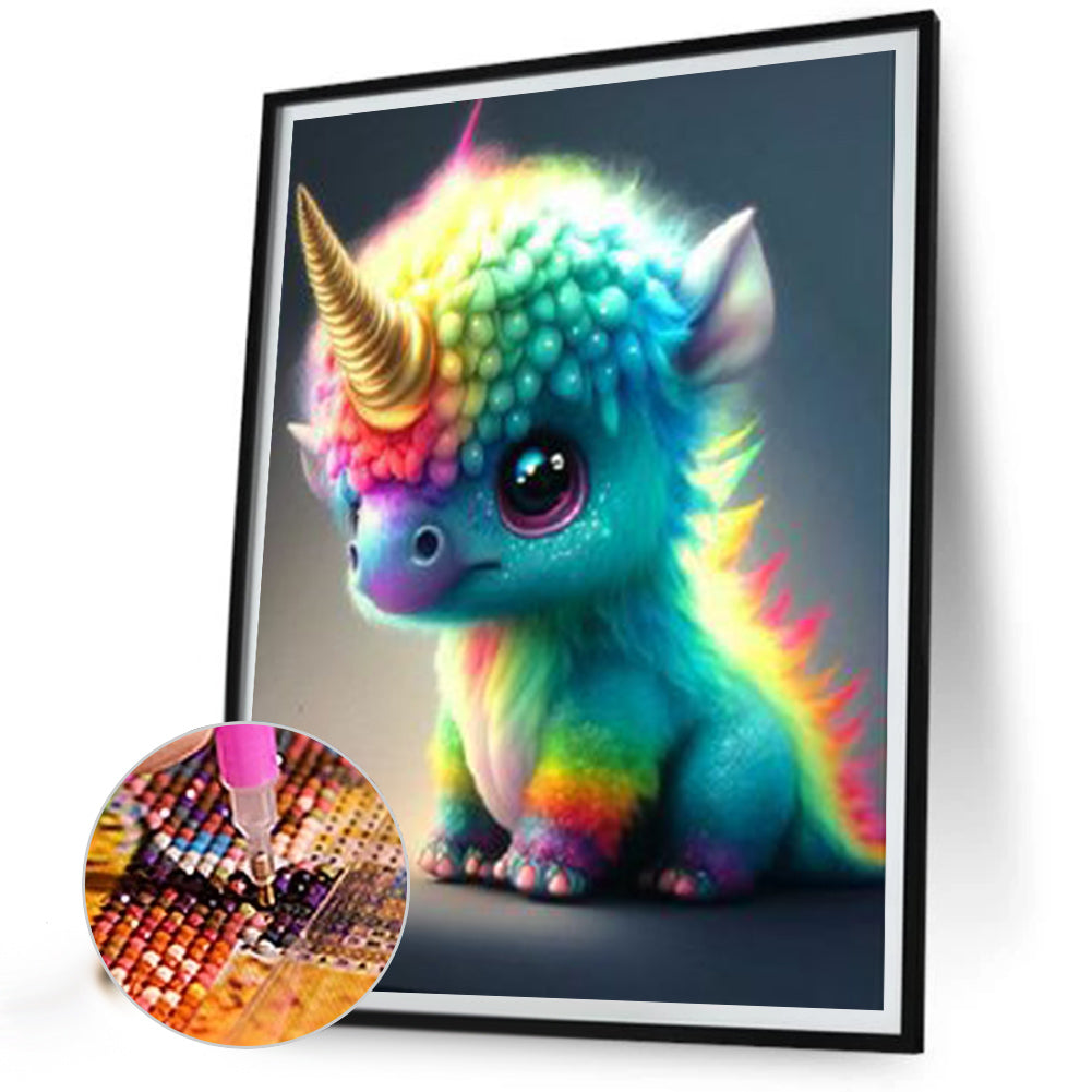 Cute Pet Dinosaur - Full Round Drill Diamond Painting 30*40CM