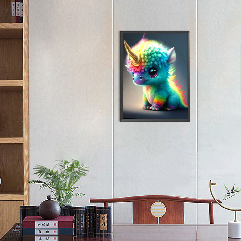 Cute Pet Dinosaur - Full Round Drill Diamond Painting 30*40CM