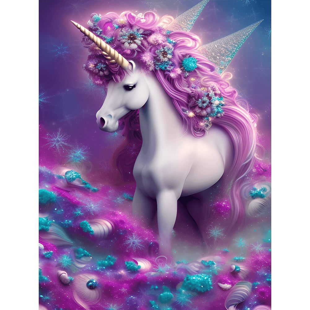 Fantasy Unicorn - Full Round Drill Diamond Painting 30*40CM