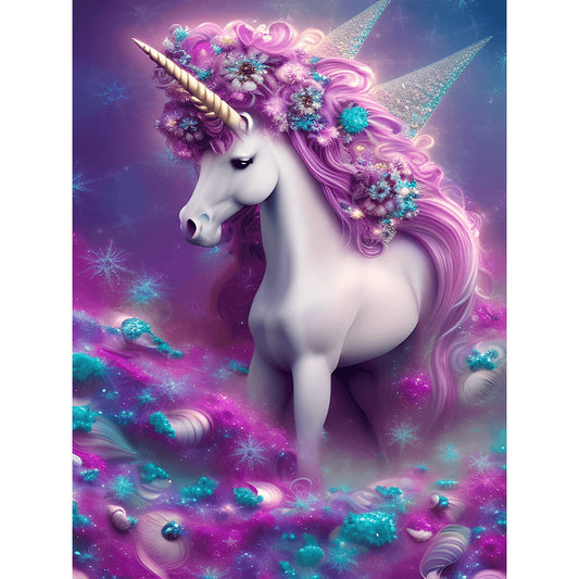 Fantasy Unicorn - Full Round Drill Diamond Painting 30*40CM