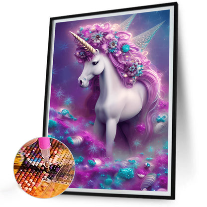 Fantasy Unicorn - Full Round Drill Diamond Painting 30*40CM