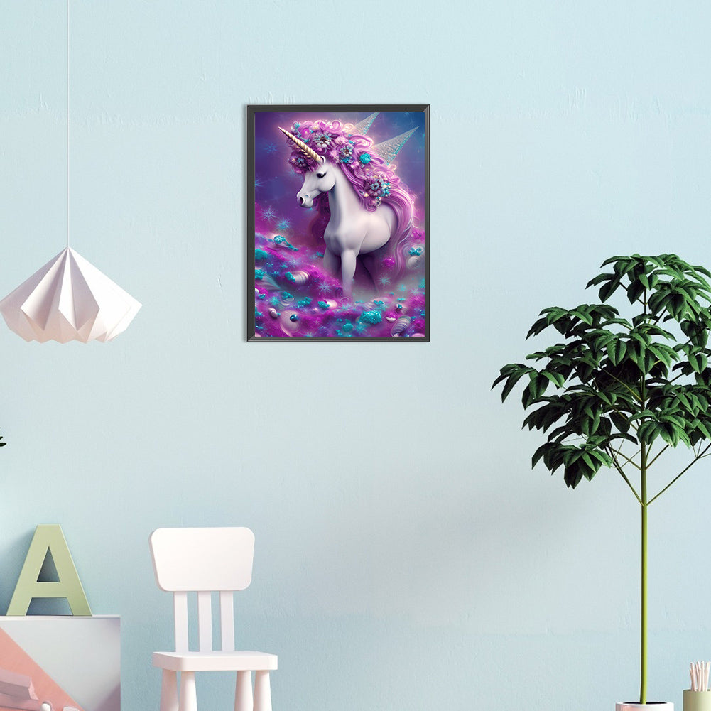 Fantasy Unicorn - Full Round Drill Diamond Painting 30*40CM