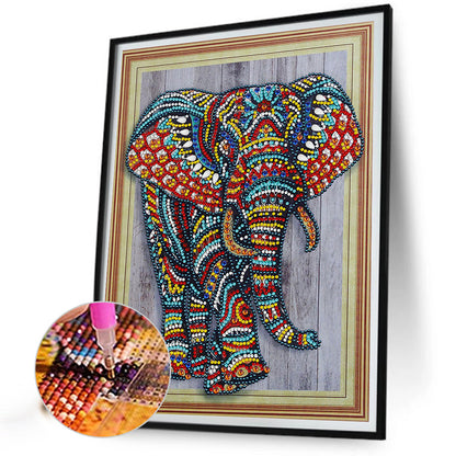 Walking Elephant - Special Shaped Drill Diamond Painting 30*40CM