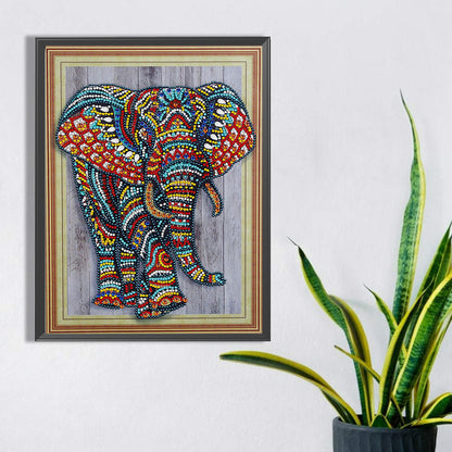 Walking Elephant - Special Shaped Drill Diamond Painting 30*40CM