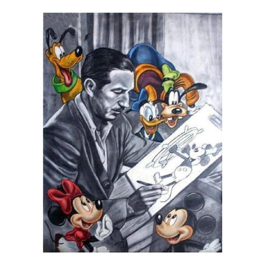 Walt Disney Is Creating - Full Round Drill Diamond Painting 35*45CM