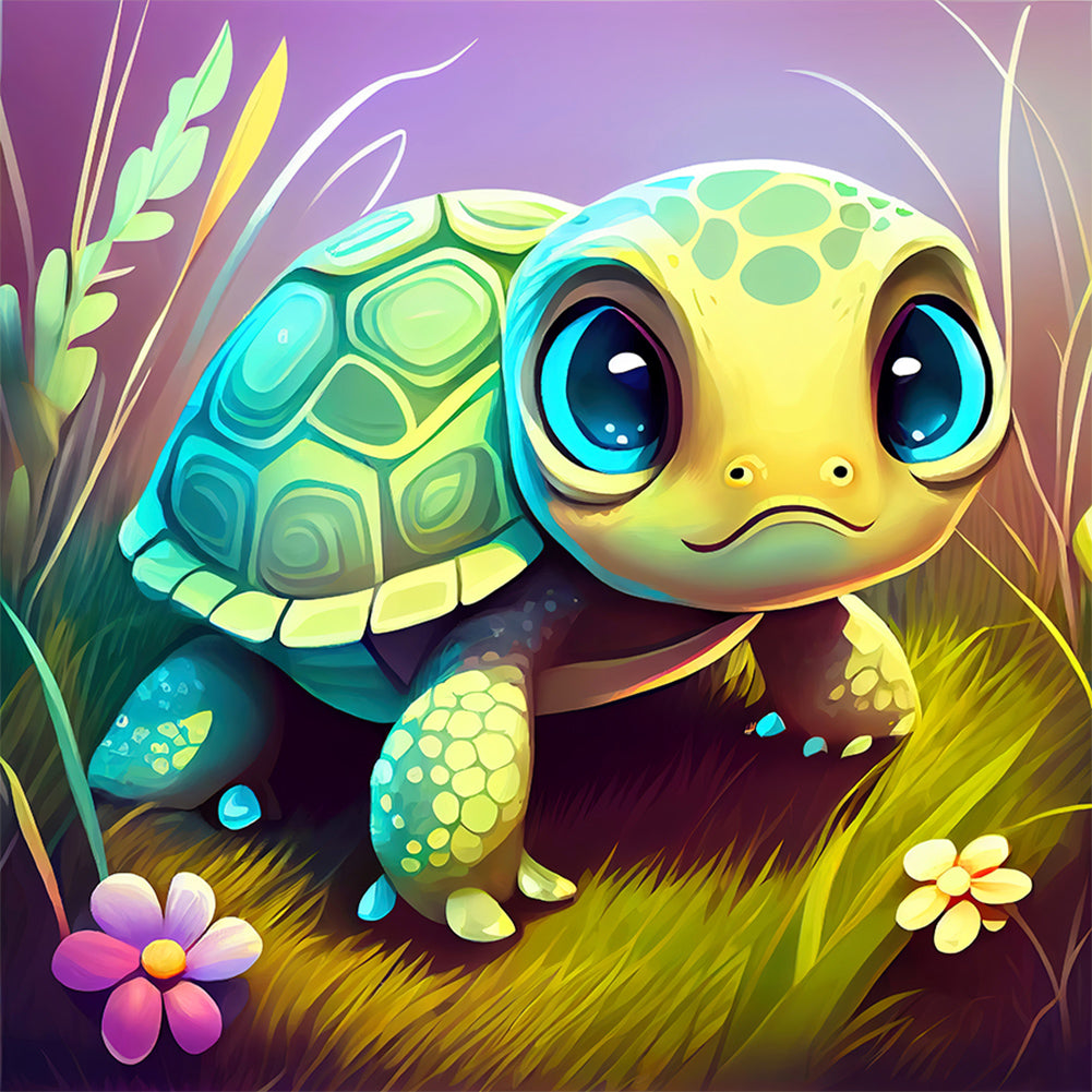 Crawling Turtle - Full Round Drill Diamond Painting 30*30CM