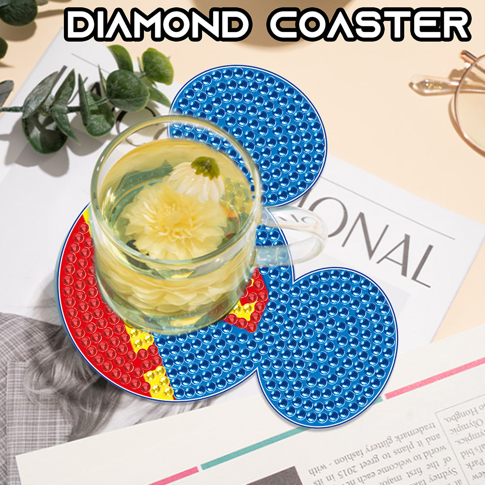 DIY Diamond Painting Coasters Mickey Kit Cartoon Coasters for Adults Kids