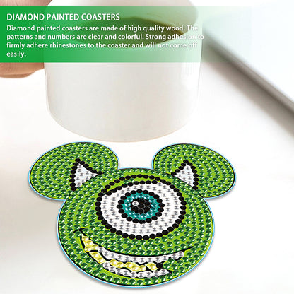 DIY Diamond Painting Coasters Mickey Kit Cartoon Coasters for Adults Kids