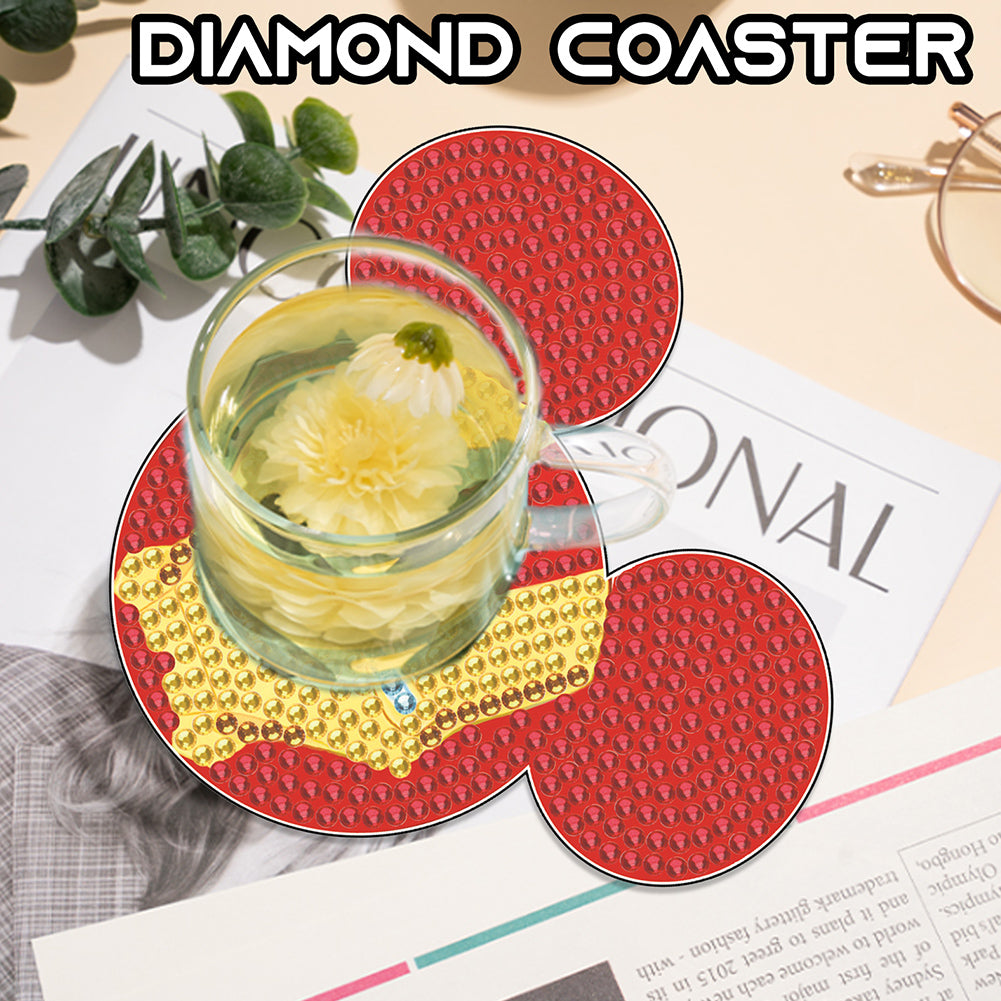 DIY Diamond Painting Coasters Mickey Kit Cartoon Coasters for Adults Kids