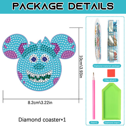 DIY Diamond Painting Coasters Mickey Kit Cartoon Coasters for Adults Kids