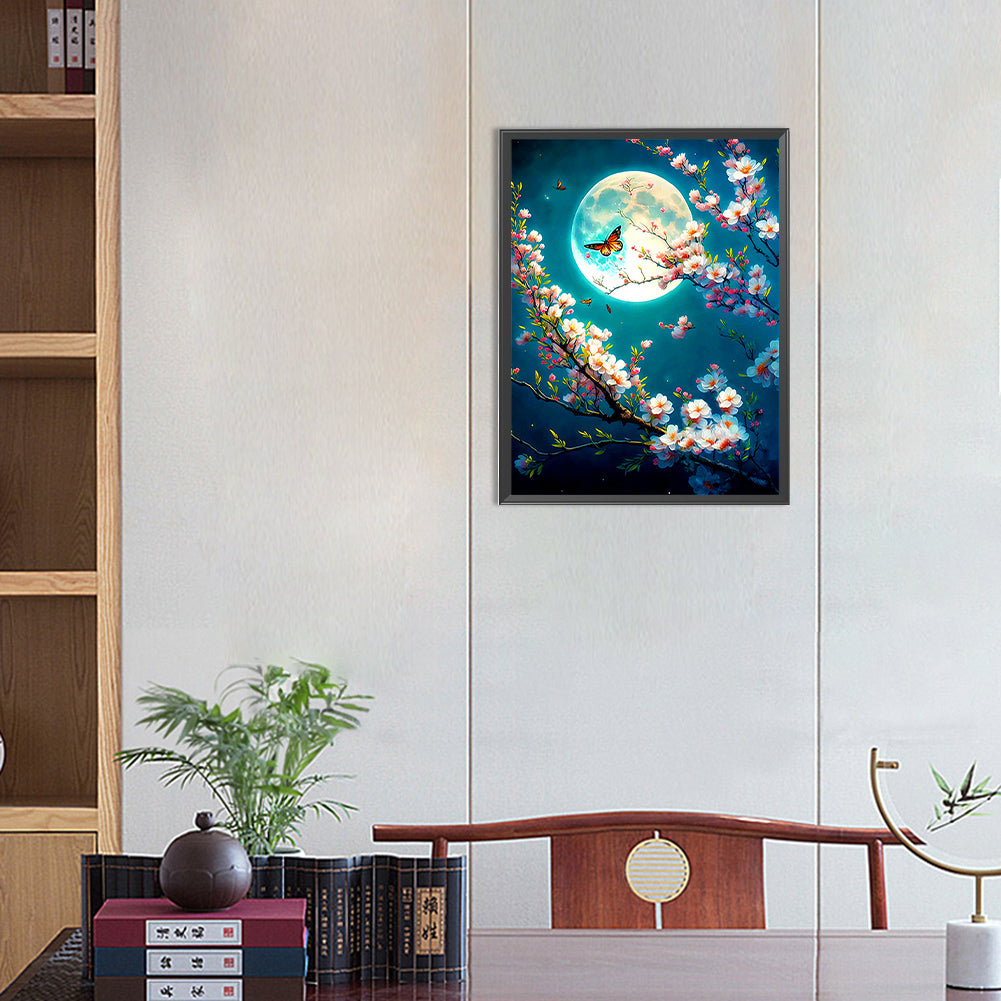 Moon Butterfly - Full Round Drill Diamond Painting 30*40CM