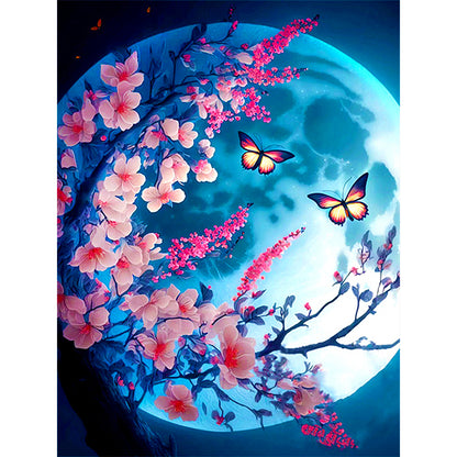 Moon Butterfly - Full Round Drill Diamond Painting 30*40CM