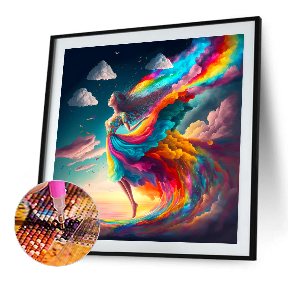 Dream Rainbow World - Full Round Drill Diamond Painting 30*30CM