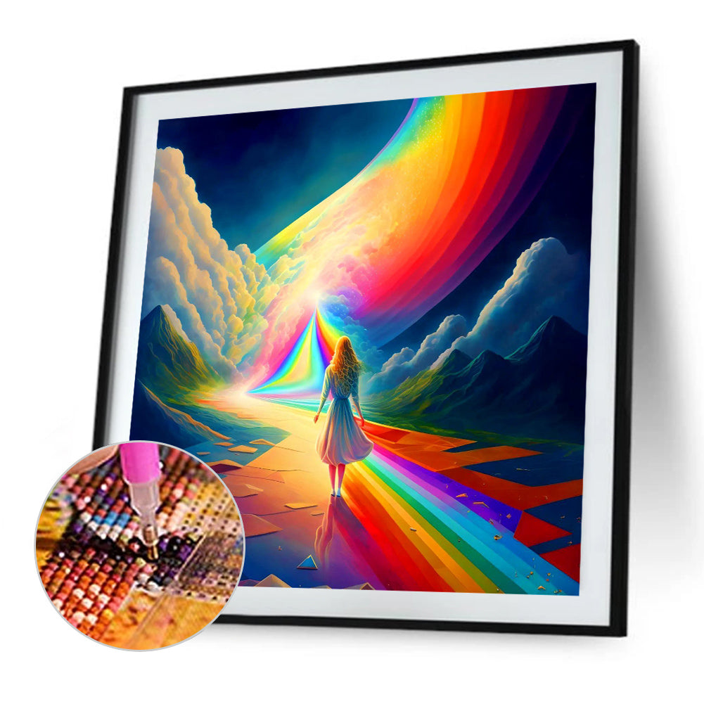 Dream Rainbow World - Full Round Drill Diamond Painting 30*30CM