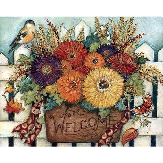 Flower Basket - Full Round Drill Diamond Painting 60*50CM