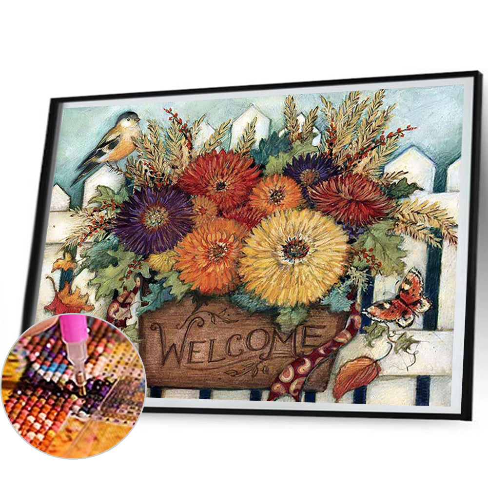 Flower Basket - Full Round Drill Diamond Painting 60*50CM