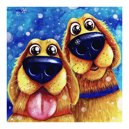 Cute Dog - Full Round Drill Diamond Painting 30*30CM