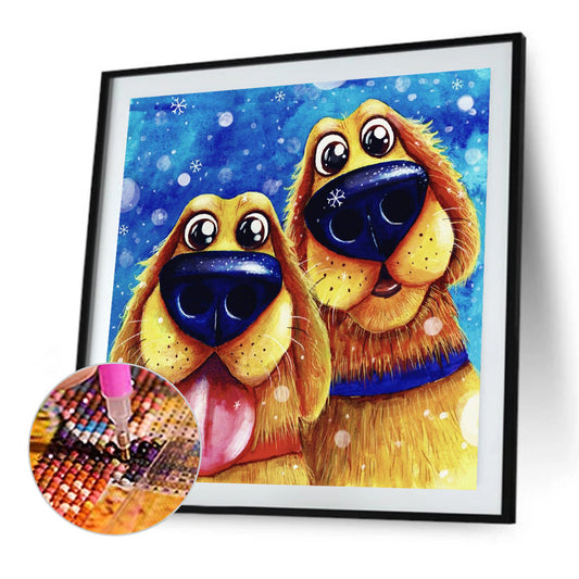 Cute Dog - Full Round Drill Diamond Painting 30*30CM