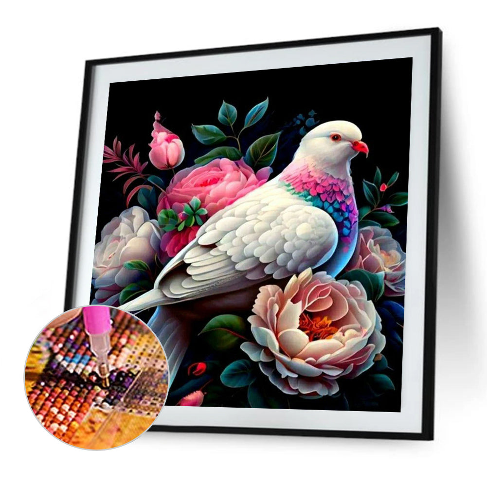 Pigeons And Birds - Full Round Drill Diamond Painting 30*30CM