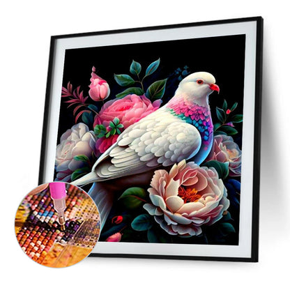 Pigeons And Birds - Full Round Drill Diamond Painting 30*30CM