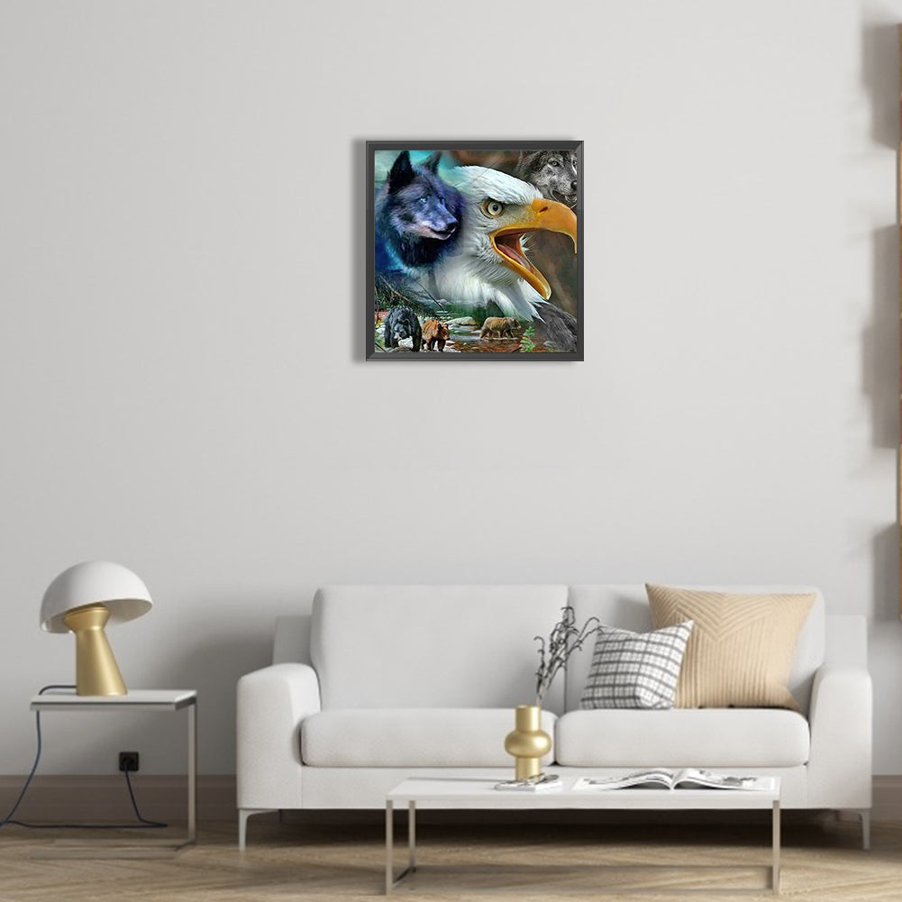 Ferocious Eagle - Full Round Drill Diamond Painting 30*30CM