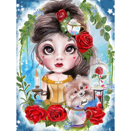Princess Rose - Full Square Drill Diamond Painting 30*40CM