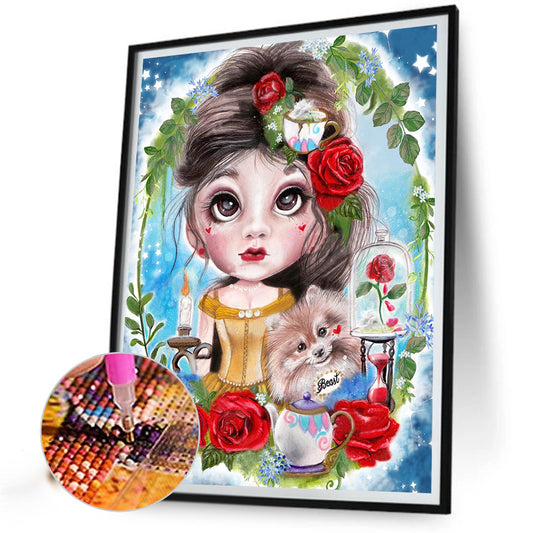 Princess Rose - Full Square Drill Diamond Painting 30*40CM