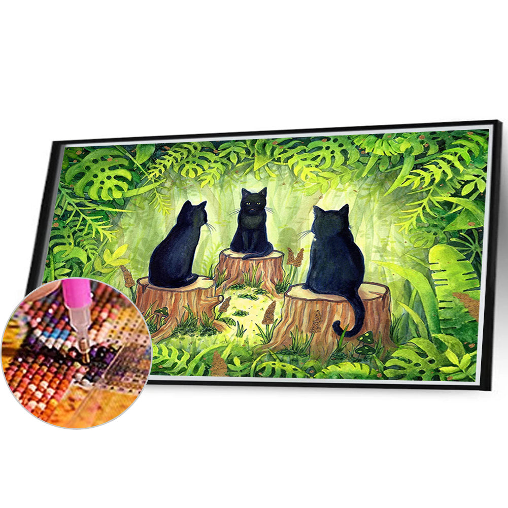 Cat Cat - Full Square Drill Diamond Painting 40*30CM