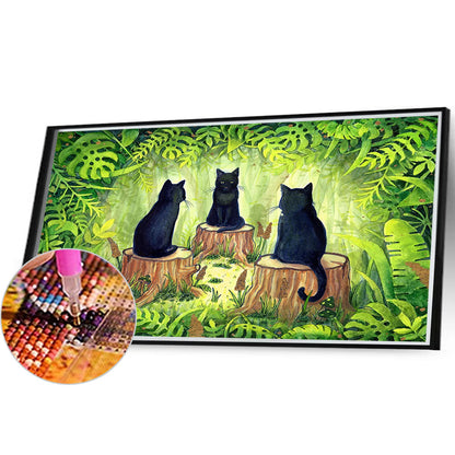 Cat Cat - Full Square Drill Diamond Painting 40*30CM