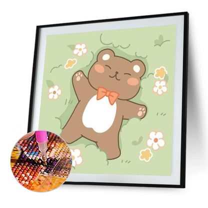 Little Bear - Full Round Drill Diamond Painting 30*30CM