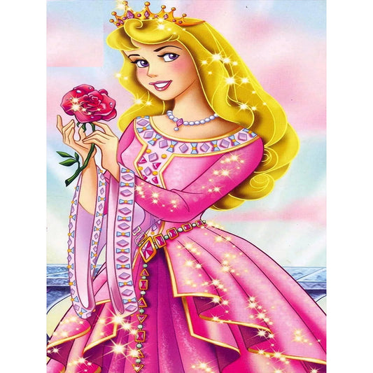 Princess Aurora And Roses - Full Round Drill Diamond Painting 30*40CM