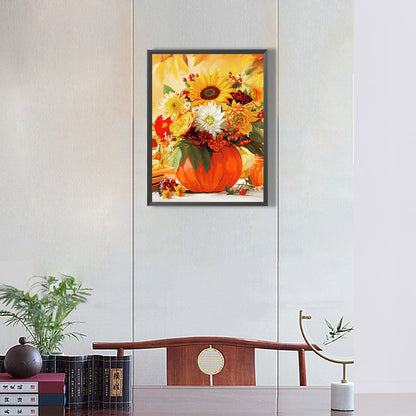 Sunflower Flower - Full Round Drill Diamond Painting 30*40CM