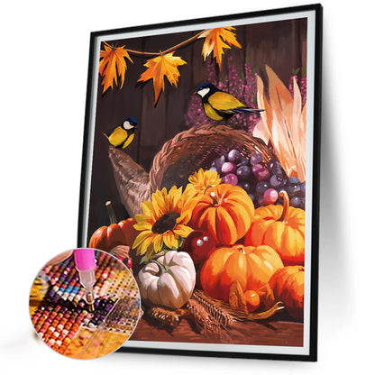 Sunflowers And Pumpkins - Full Round Drill Diamond Painting 30*40CM