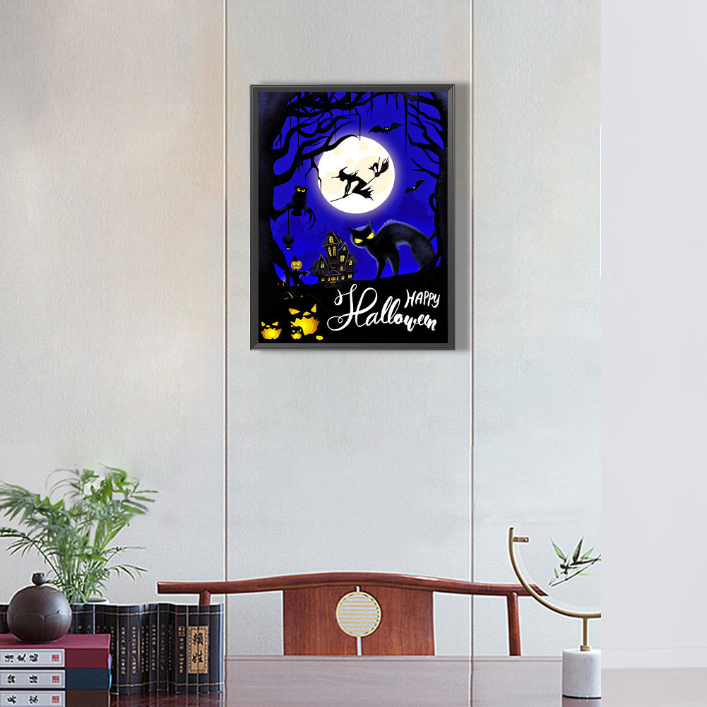 The Witch Of The Night And The Moon - Full Round Drill Diamond Painting 30*40CM