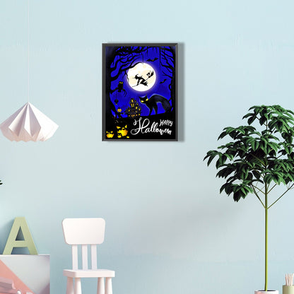 The Witch Of The Night And The Moon - Full Round Drill Diamond Painting 30*40CM