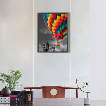 Hot Air Balloon And Traveler - Full Round Drill Diamond Painting 30*40CM