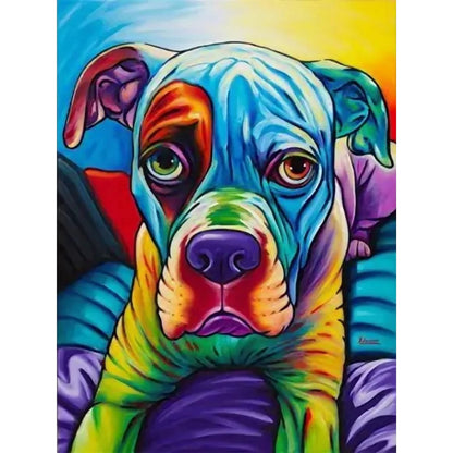 Art Color Dog - Full Round Drill Diamond Painting 30*40CM