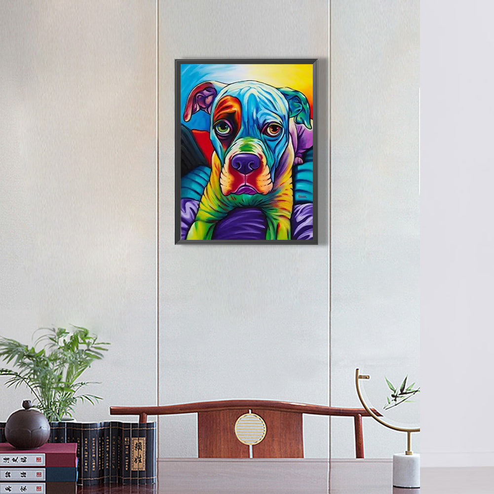 Art Color Dog - Full Round Drill Diamond Painting 30*40CM