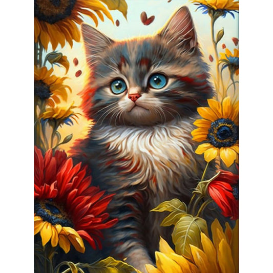 The Cat - Full Round Drill Diamond Painting 30*40CM