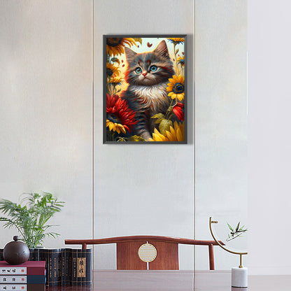 The Cat - Full Round Drill Diamond Painting 30*40CM