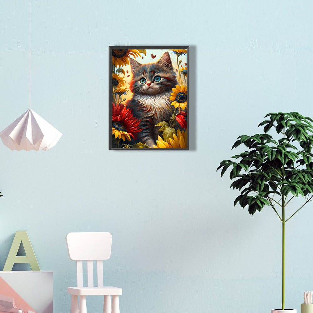 The Cat - Full Round Drill Diamond Painting 30*40CM