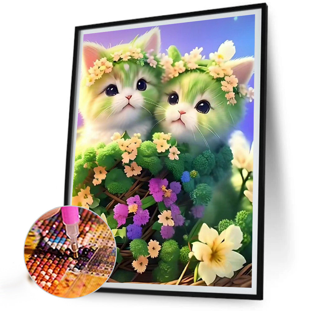 The Cat - Full Round Drill Diamond Painting 30*40CM