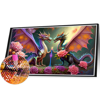 Married Dinosaur - Full Round Drill Diamond Painting 40*30CM