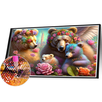 Bear Family - Full Round Drill Diamond Painting 40*30CM