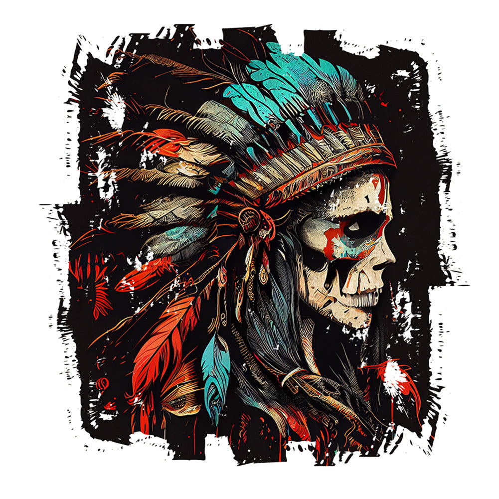 Indian Skull - Full Round Drill Diamond Painting 30*30CM