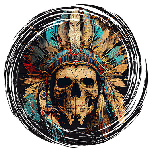Indian Skull - Full Round Drill Diamond Painting 30*30CM