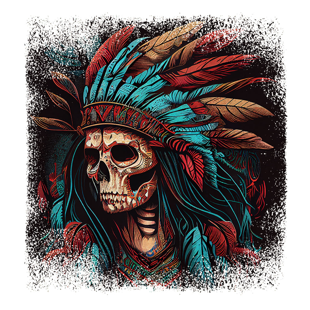 Indian Skull - Full Round Drill Diamond Painting 30*30CM