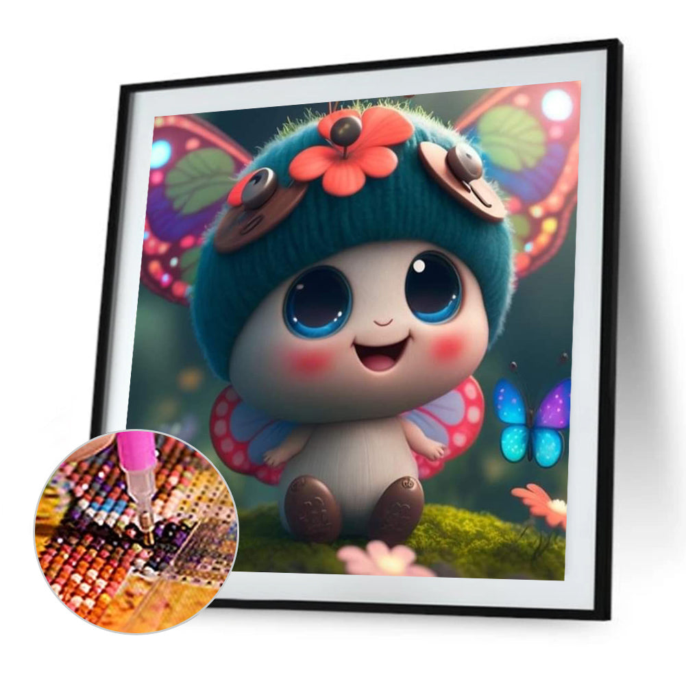 Baby Butterfly Elf - Full Round Drill Diamond Painting 30*30CM