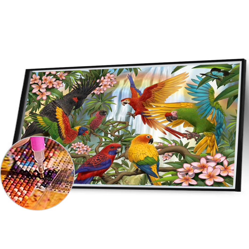 Flowers And Birds - Full Round Drill Diamond Painting 40*30CM